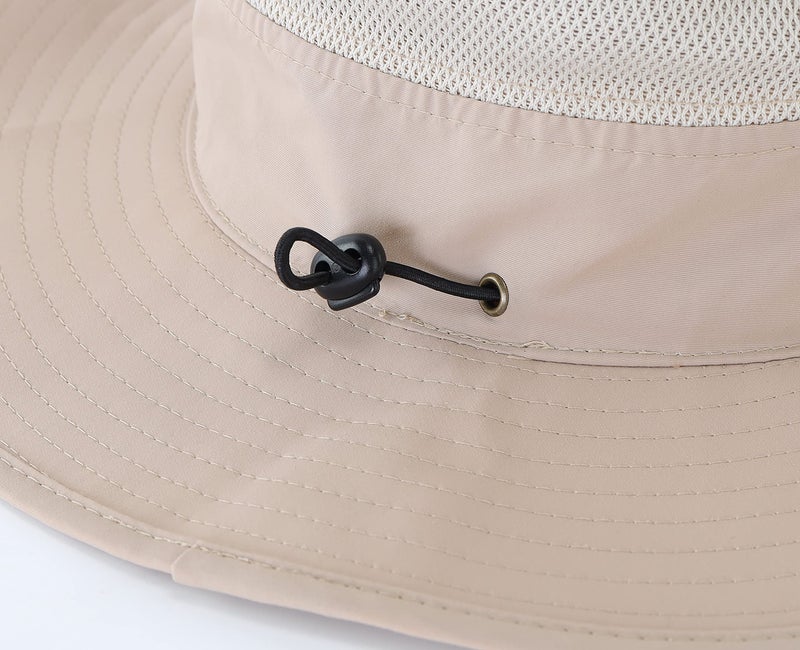 Connectyle Outdoor Mesh Sun Hat Wide Brim Sun Protection Hat Summer Fishing Hunting Hiking Gardenig Hat Light Khaki - Image 5